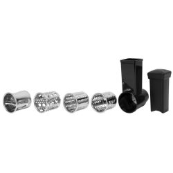   Reszelő és szeletelő tartozék, MagicHome Lenotre konyhai robothoz, 4 db, vastag, finom, extra finom reszelődobok és szeletelő dob