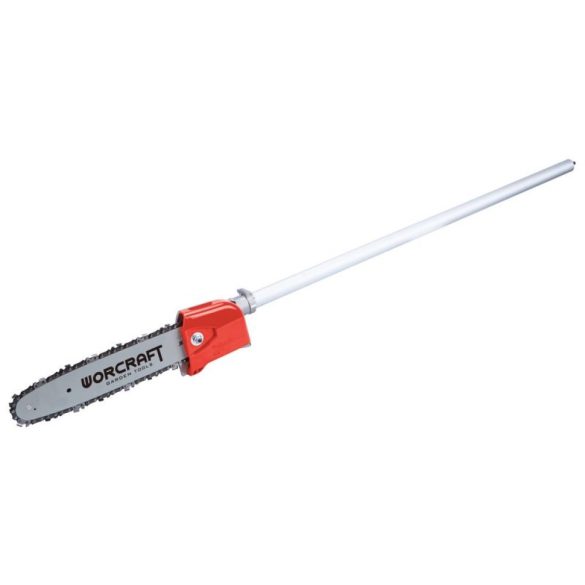 Bozótvágóhoz láncfűrész feltét, Worcraft CGT-S40LiBHP bozótvágóhoz, piros, a bozótvágót láncfűrésszé alakítja