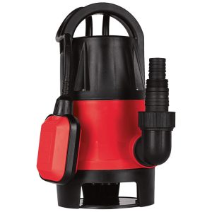 Elektromos búvárszivattyú, Strend Pro Garden MW400, piros/fekete, 400 W, 10 m kábel, maximális emelőmagasság: 5 m, 125 l/perc, IPX8, tiszta és enyhén szennyezett vízhez