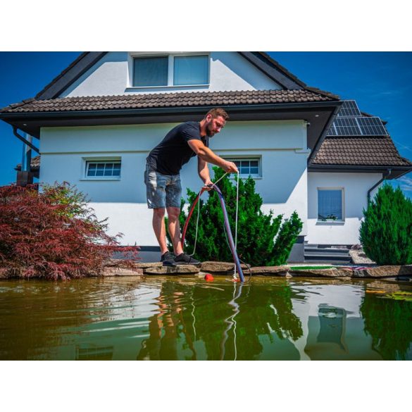 Elektromos búvárszivattyú, Strend Pro Garden MW400, piros/fekete, 400 W, 10 m kábel, maximális emelőmagasság: 5 m, 125 l/perc, IPX8, tiszta és enyhén szennyezett vízhez