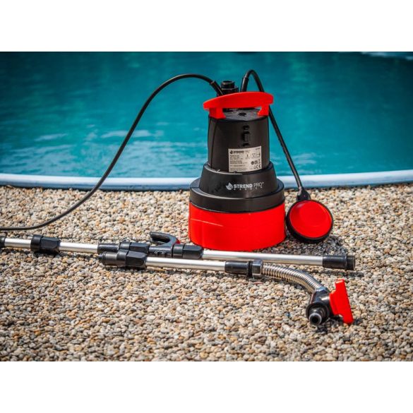 Elektromos búvárszivattyú és hordószivattyú, Strend Pro Garden MR2500, 350 W, 10 m kábel, maximális emelőmagasság: 11 m, 92 l/perc, kúthoz, hordóhoz, medencéhez, tiszta és klóros vízhez