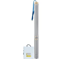   Elektromos búvárszivattyú, Strend Pro Garden SD47/17, ezüst, 1100 W, kúthoz, 20 m kábel, maximális emelőmagasság: 126 m, 3300 l/perc, IP68, tiszta vízhez