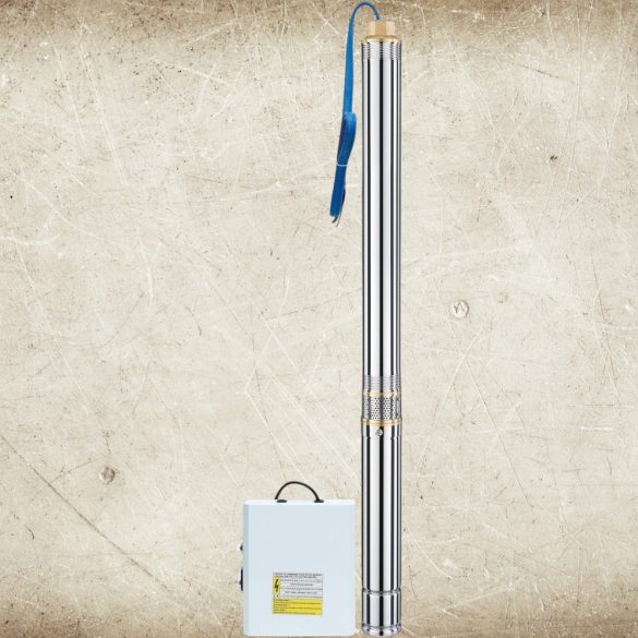 Elektromos búvárszivattyú, Strend Pro Garden SD47/17, ezüst, 1100 W, kúthoz, 20 m kábel, maximális emelőmagasság: 126 m, 3300 l/perc, IP68, tiszta vízhez