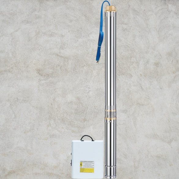 Elektromos búvárszivattyú, Strend Pro Garden SD47/17, ezüst, 1100 W, kúthoz, 20 m kábel, maximális emelőmagasság: 126 m, 3300 l/perc, IP68, tiszta vízhez