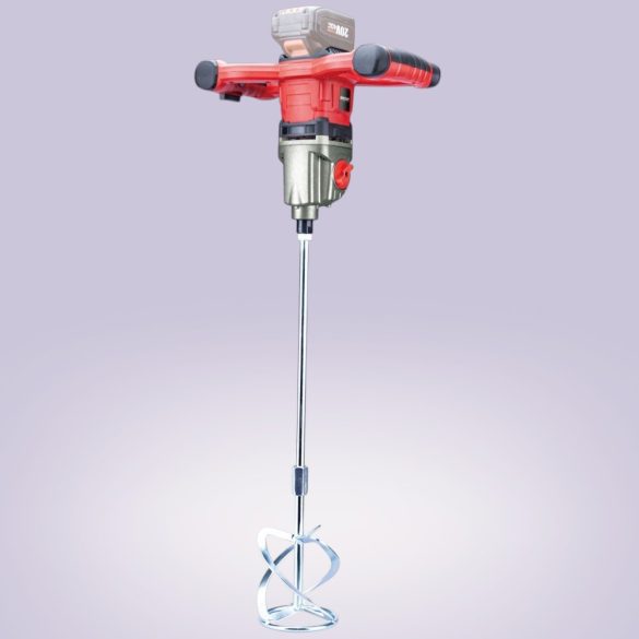 Akkumulátoros habarcskeverő, Worcraft CMX-S20LiB ShareSYS, piros/fekete, M14, maximum 120 mm keverőlapát, 250-650 fordulat/perc, 20 V Li-Ion, akkumulátor és töltő nélkül