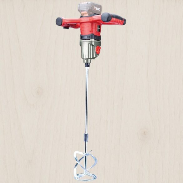 Akkumulátoros habarcskeverő, Worcraft CMX-S20LiB ShareSYS, piros/fekete, M14, maximum 120 mm keverőlapát, 250-650 fordulat/perc, 20 V Li-Ion, akkumulátor és töltő nélkül