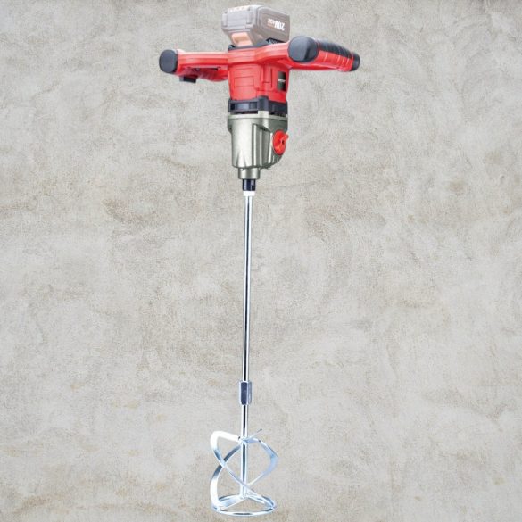 Akkumulátoros habarcskeverő, Worcraft CMX-S20LiB ShareSYS, piros/fekete, M14, maximum 120 mm keverőlapát, 250-650 fordulat/perc, 20 V Li-Ion, akkumulátor és töltő nélkül