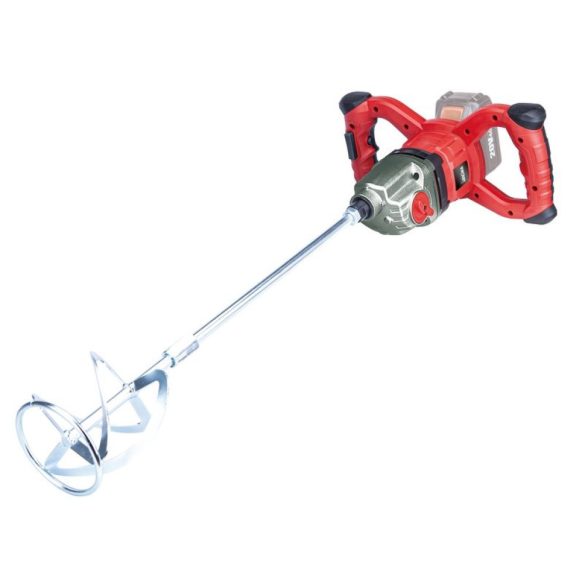 Akkumulátoros habarcskeverő, Worcraft CMX-S20LiB ShareSYS, piros/fekete, M14, maximum 120 mm keverőlapát, 250-650 fordulat/perc, 20 V Li-Ion, akkumulátor és töltő nélkül