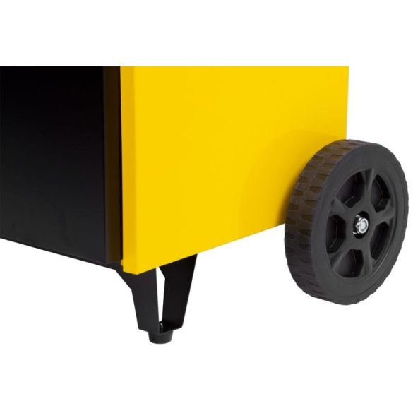 Páramentesítő, Strend Pro BGD1702-80-X, sárga/fekete, 70 l/nap kapacitás, időzítővel, folyamatos vízelvezetés, páratartalom beállítás 10–95%, 1300 W, kerekes, tömlővel