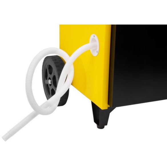 Páramentesítő, Strend Pro BGD1702-80-X, sárga/fekete, 70 l/nap kapacitás, időzítővel, folyamatos vízelvezetés, páratartalom beállítás 10–95%, 1300 W, kerekes, tömlővel