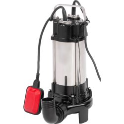   Elektromos búvárszivattyú, Strend Pro Garden SCV750, fekete/ezüst, 750 W, 6 m kábel, maximális emelőmagasság: 12 m, 300 l/perc, IPX8, szennyvízhez, úszókapcsolós, késes