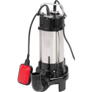 Elektromos búvárszivattyú, Strend Pro Garden SCV750, fekete/ezüst, 750 W, 6 m kábel, maximális emelőmagasság: 12 m, 300 l/perc, IPX8, szennyvízhez, úszókapcsolós, késes