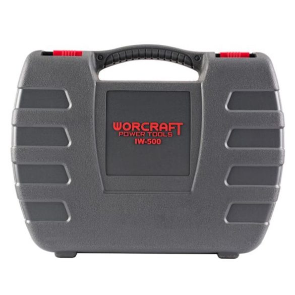 Elektromos ütvecsavarozó, Worcraft IW-500, piros/fekete/ezüst, 450 W, 400 Nm, 230 V, 0-3300 fordulat/perc, 0-3300 ütés/perc