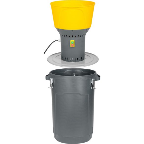 Gabonadaráló, Strend Pro Garden, szürke, 60 l, 1300 W, elektromos, 5 db cserélhető szita: 2, 3, 4, 6, 8 mm, túlmelegedés elleni védelem, akár 400 kg/óra