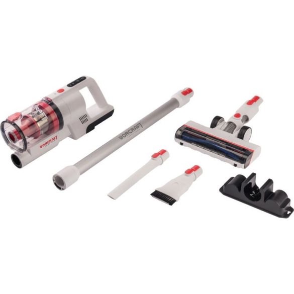 Akkumulátoros állóporszívó, Worcraft CPVC-S20LiBM ShareSYS, fehér, 15–20 kPa, tartály: 1200 ml, 20 V Li-Ion, 4,0 Ah, akkumulátorral és töltővel