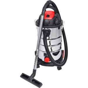 Ipari száraz-nedves porszívó, Strend Pro MWD206S, ezüst/fekete, 1200 W, tartály: 30 l, HEPA szűrő, rozsdamentes acél tartály