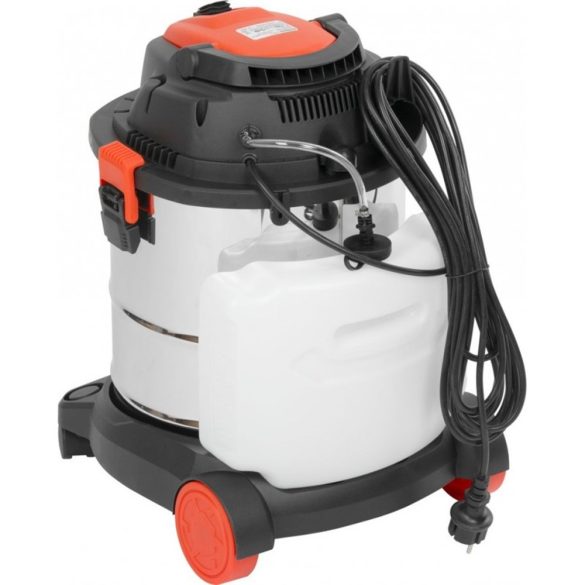 Ipari száraz-nedves porszívó, Strend Pro MWD211/3v1, ezüst/fekete, 1600 W, tartály: 20 l, szőnyegtisztító funkcióval, rozsdamentes acél tartály