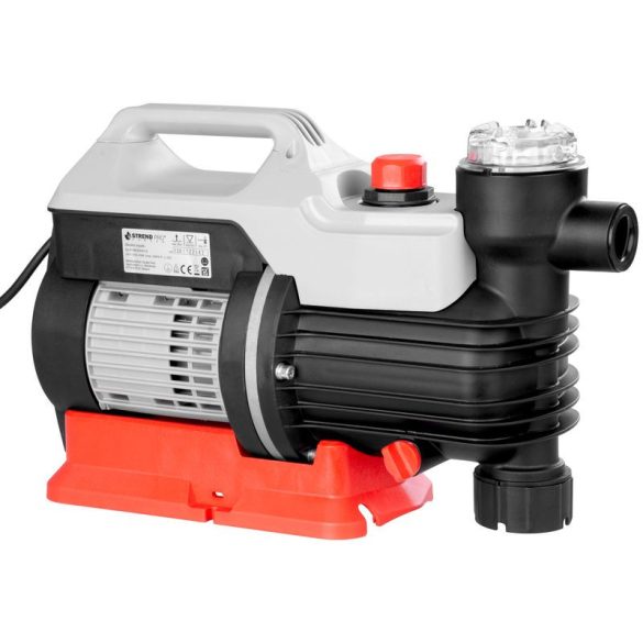 Elektromos kerti szivattyú, Strend Pro Garden HWA850, szürke/fekete, 850 W, 1 m kábel, maximális emelőmagasság 38 m, 60 l/perc, tiszta és klóros vízhez, LCD kijelző