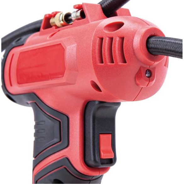Kompresszor, Worcraft CAC-S20LiG ShareSYS, piros, akkumulátoros, 20 V, 150 PSI, 10,3 bar, LED világítás, tömlő gyorscsatlakozóval (akku és töltő nélkül)