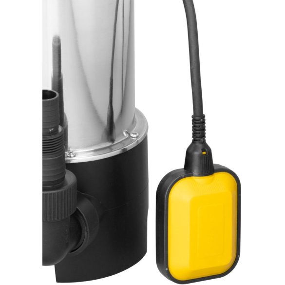 Elektromos búvárszivattyú, Strend Pro Garden NSPW1100-INOX3, ezüst, 1100 W, 10 m kábel, 333 l/perc, szennyvízhez, úszókapcsolós