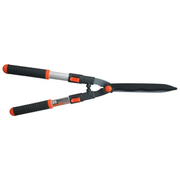 Sövényvágó olló, Strend Pro Garden KT3833A, fekete/narancssárga, alumínium nyél, acél penge, maximum 20 mm átmérő, teleszkópos
