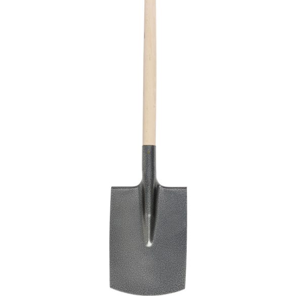 Ásó, Strend Pro Garden S592.WH, egyenes fej, sötétszürke, acél fej, egyenes fa nyél