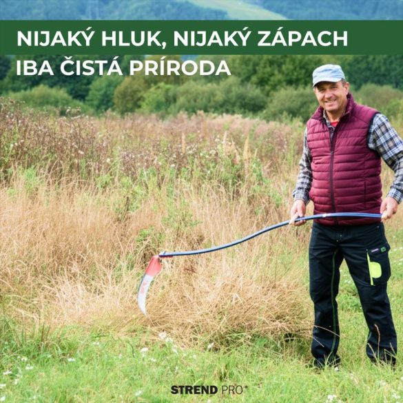 Kaszapenge, Strend Pro Garden, 60 cm, piros védőfestés, kovácsolt acél, hagyományos kivitel, íves, hegyes végű penge, kézi használatra, nyél nélkül