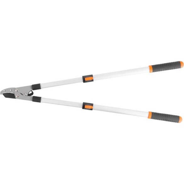 Ágvágó olló, Strend Pro Garden KT3859, fehér, 75–100 cm, alumínium nyél, acél penge, üllős, teleszkópos, maximum 30 mm átmérő