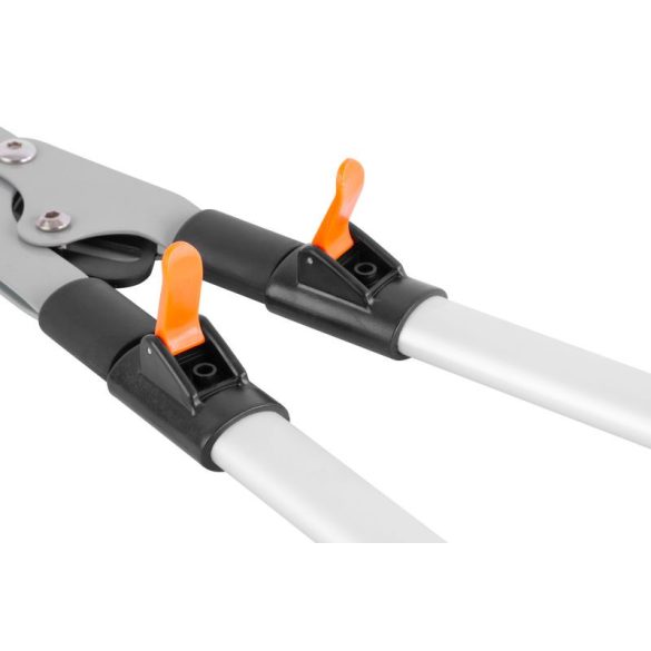 Ágvágó olló, Strend Pro Garden KT3859, fehér, 75–100 cm, alumínium nyél, acél penge, üllős, teleszkópos, maximum 30 mm átmérő