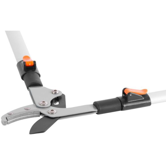Ágvágó olló, Strend Pro Garden KT3859, fehér, 75–100 cm, alumínium nyél, acél penge, üllős, teleszkópos, maximum 30 mm átmérő