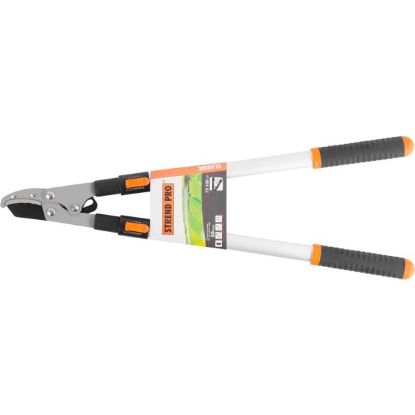 Ágvágó olló, Strend Pro Garden KT3859, fehér, 75–100 cm, alumínium nyél, acél penge, üllős, teleszkópos, maximum 30 mm átmérő