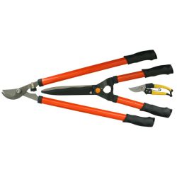   Kerti olló készlet, Strend Pro Garden SX B03, sövényhez, bokrokhoz és ágakhoz, 20 cm metszőolló, 68 cm ágvágó olló, 55 cm sövényvágó olló, 3 db