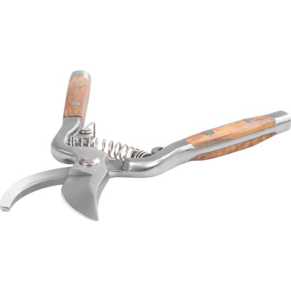 Metszőolló, Strend Pro Garden P1013, piros, 200 mm, acél test, fa fogantyú, acél penge, maximum 20 mm átmérő