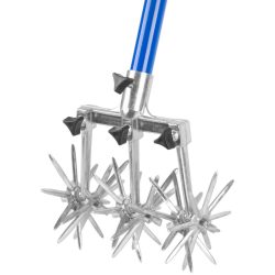   Kézi kultivátor, Strend Pro Garden CU-902, kék/ezüst, horganyzott acél, acél nyél, 3 soros