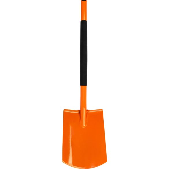 Ásó, Strend Pro Garden, 120 cm, egyenes fej, narancssárga, acél fej, acél nyél, D markolat, hegesztett fej-nyél kapcsolat