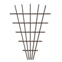   Futtatórács, Strend Pro Garden MEV5, barna, 145 x 5 x 75 cm, 4/4,7 mm, V-alakú, porszórt acél, beltéri és kültéri használatra