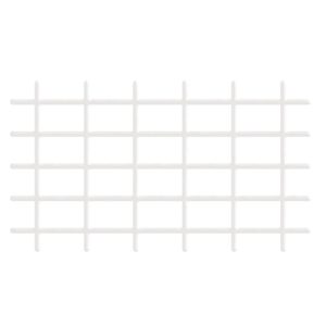 Futtatórács, Strend Pro Garden MEK6, fehér, 145 x 42,5 cm, szögletes, 4/4,7 mm, PVC bevonatú acél, beltéri és kültéri használatra