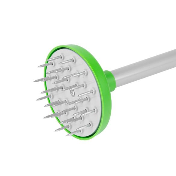 Kézi szemétszedő, Strend Pro Premium, ezüst, 100 cm, alumínium nyél, acél tüskék, hajlás nélkül használható, kerti és közterületi szemétszedéshez