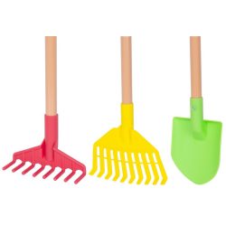   Gyerek kerti szerszámkészlet, Strend Pro Herrison GS406, 3 db, 2 gereblye, 1 ásó, műanyag