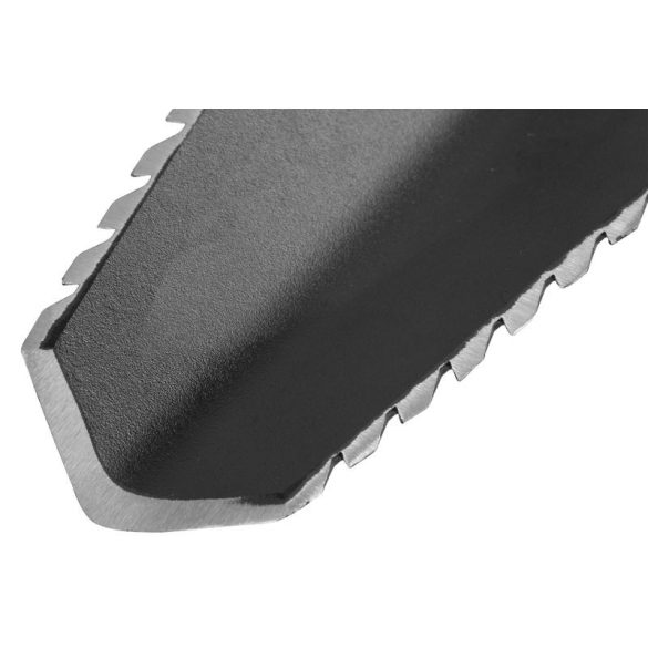 Összecsukható lapát, Strend Pro Tactic, 36 x 28 cm, 8 funkciós, övre rögzíthető tokban, üvegtörő acélheggyel