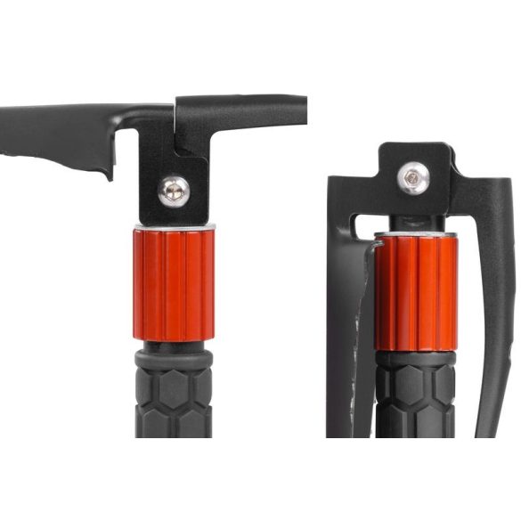 Összecsukható lapát, Strend Pro Tactic, 36 x 28 cm, 8 funkciós, övre rögzíthető tokban, üvegtörő acélheggyel