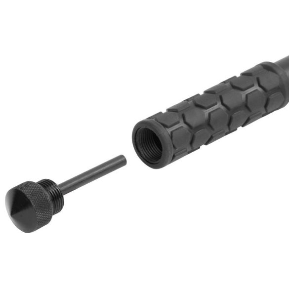 Összecsukható lapát, Strend Pro Tactic, 36 x 28 cm, 8 funkciós, övre rögzíthető tokban, üvegtörő acélheggyel