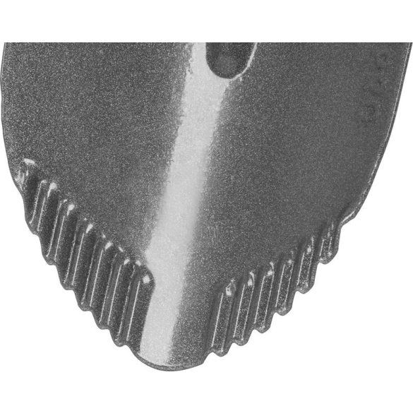 Lapát, Strend Pro Garden Premium ErgoBULL, szürke, 70 cm, 15 cm munkaszélesség, acél fej, üvegszálas nyél, D markolat, vízelvezető bordákkal, íves