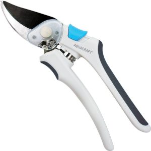 Metszőolló, Aquacraft 340041 Gear-Plus Bypass, fehér, műanyag test, acél penge, maximum 18 mm átmérő