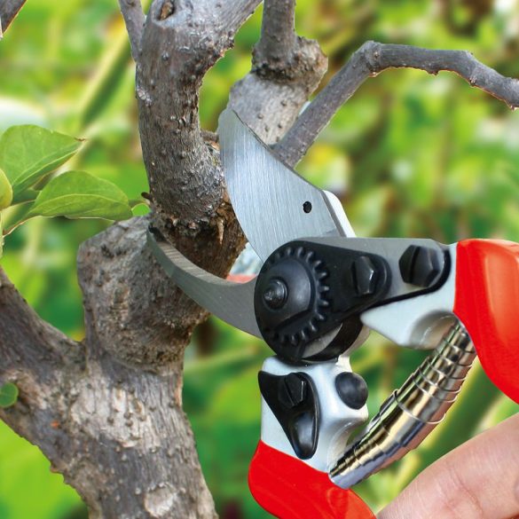 Metszőolló, Aquacraft 330520, piros, alumínium test, acél penge, maximum 25 mm átmérő, övtáskával