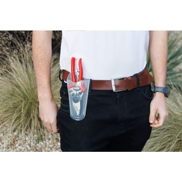 Metszőolló, Aquacraft 330520, piros, alumínium test, acél penge, maximum 25 mm átmérő, övtáskával