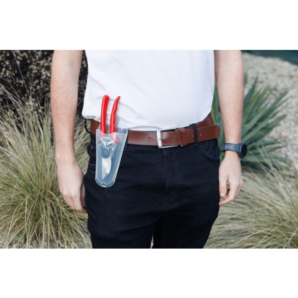 Metszőolló, Aquacraft 330550, piros, alumínium test, acél penge, övtáskával