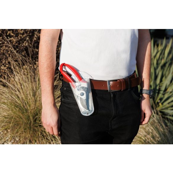 Metszőolló, Aquacraft 340270, piros, alumínium test, acél penge, övtáskával