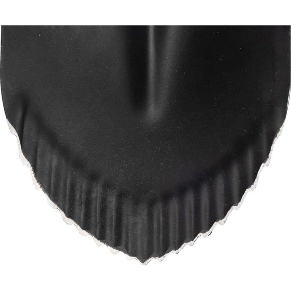 Ásó, Strend Pro Premium RedShark, 115 cm, hegyes fej, fekete/piros, acél fej, üvegszálas nyél, D markolat, fogazott él, bordázott