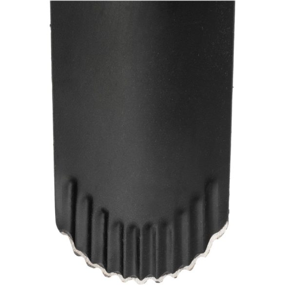 Ásó, Strend Pro Premium RedShark, 128 cm, keskeny fej, fekete, acél fej, fa nyél, D markolat, fogazott él, bordázott, csatornázó